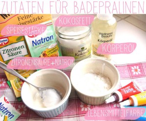 Badepralinen DIY Zutaten